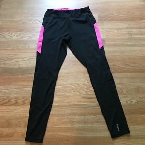 Reebok pink black active leggings